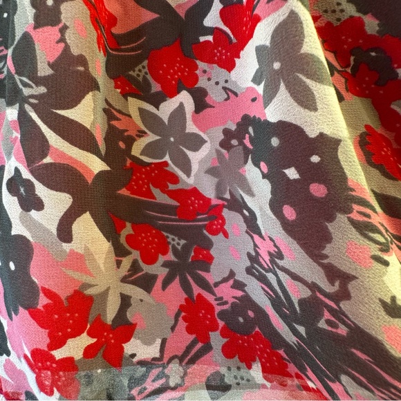 Women’s Floral Skirt Pink Red Size L - Picture 6 of 14
